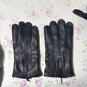 Men's Black Leather Gloves